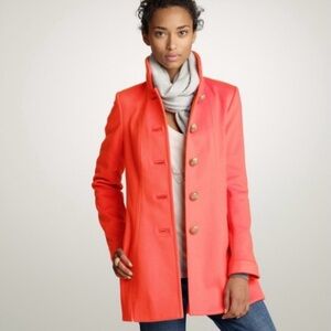 J. Crew Size 2 Wool Griffin Coat in Bright Papaya